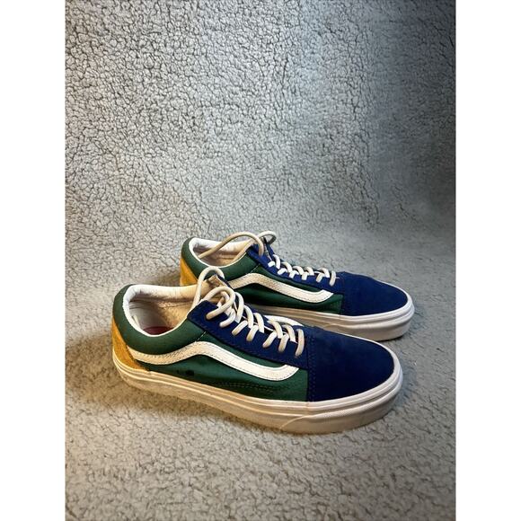 VANS Old Skool Yacht Club M5 W6.5 Color Block Suede Canvas Lace Up Off The Wall - Picture 2 of 11